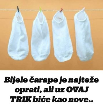 BELE ČARAPE JE NAJTEŽE 0PRATI, ALI UZ OVAJ TRIK BIĆE KAO NOVE